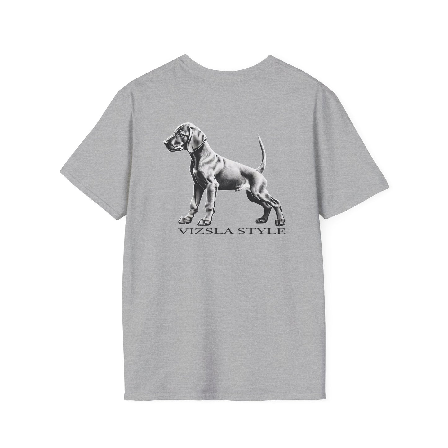 Vizsla Style Puppy w/ Dark Text T-Shirt 2- Sided
