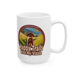 Happy Trails With My Vizsla Puppy / New Vizsla Puppy White Glossy mug