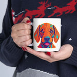 Happy Trails With My Vizsla Dog / New Vizsla Puppy White Glossy mug