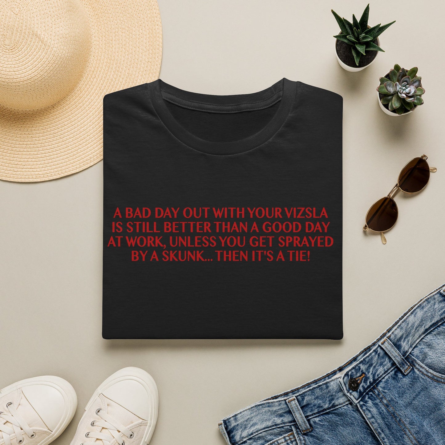 Funny Vizsla T-Shirt - A Bad Day Out Design