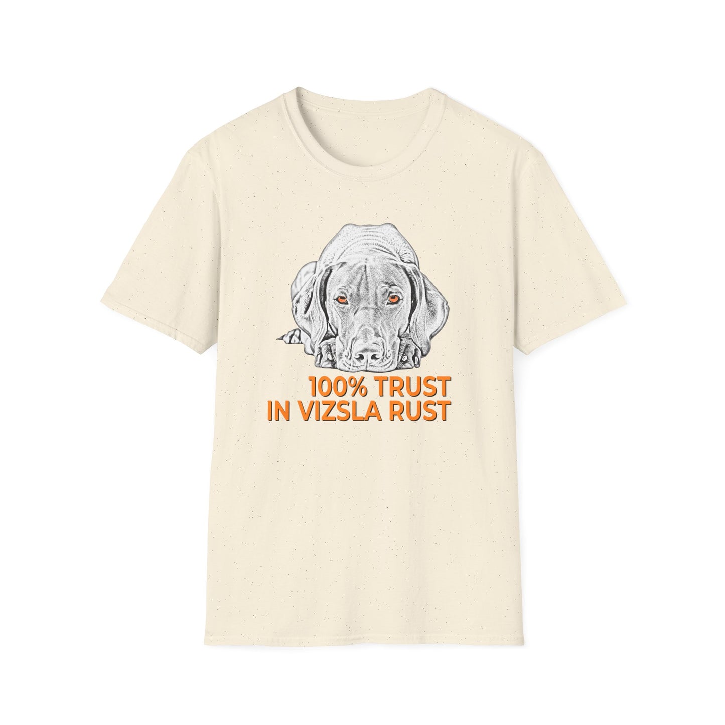Vizsla Line Art Tee — "100% Trust In Vizsla Rust"