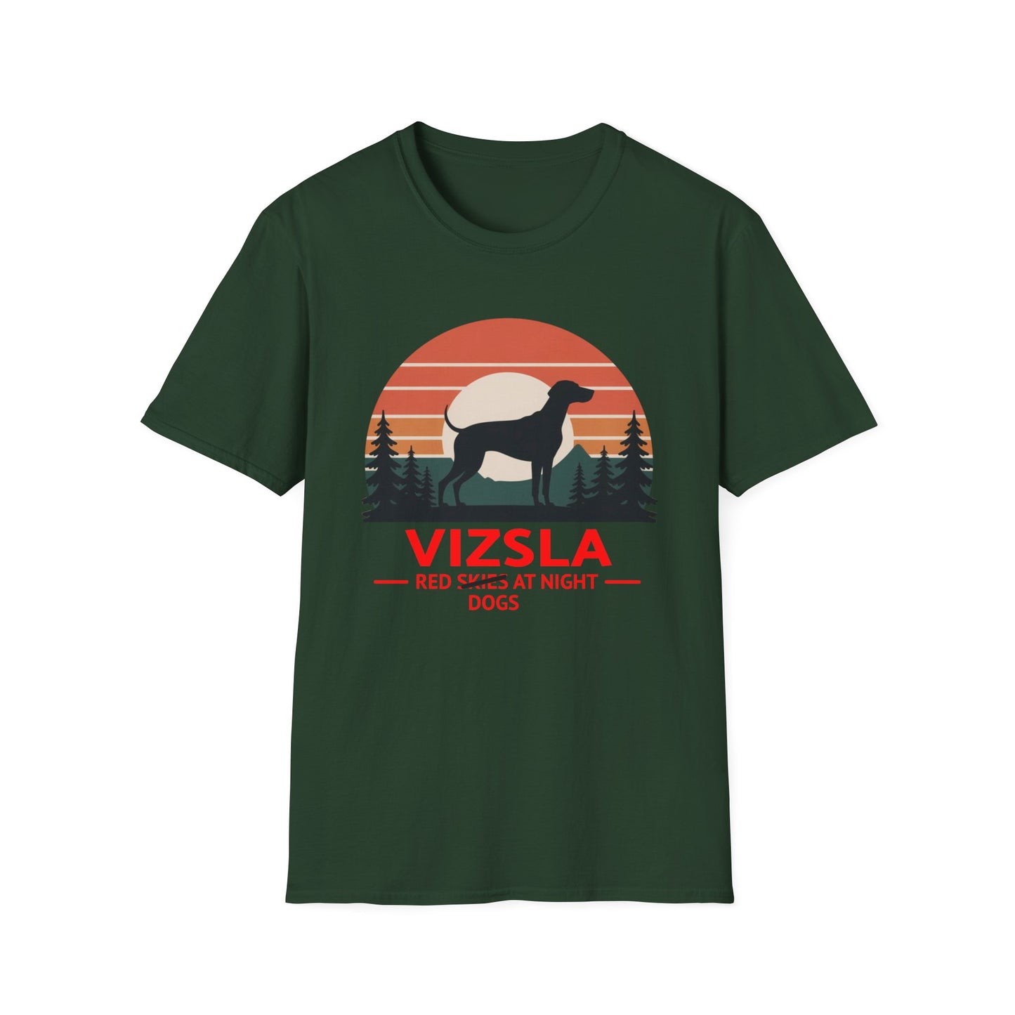 Vizsla 'Red Dogs at Night' T-Shirt