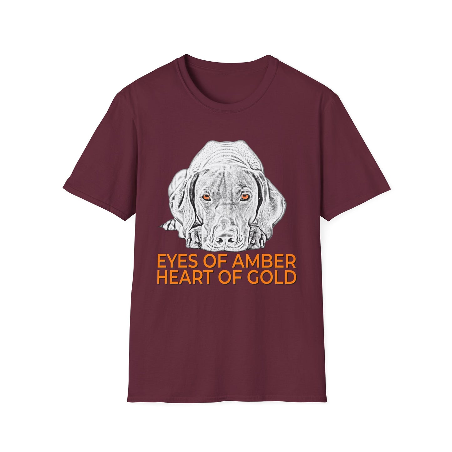 Vizsla T-Shirt — "Eyes of Amber, Heart of Gold" Dog Lover Tee