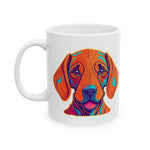 Happy Trails With My Vizsla Dog / New Vizsla Puppy White Glossy mug