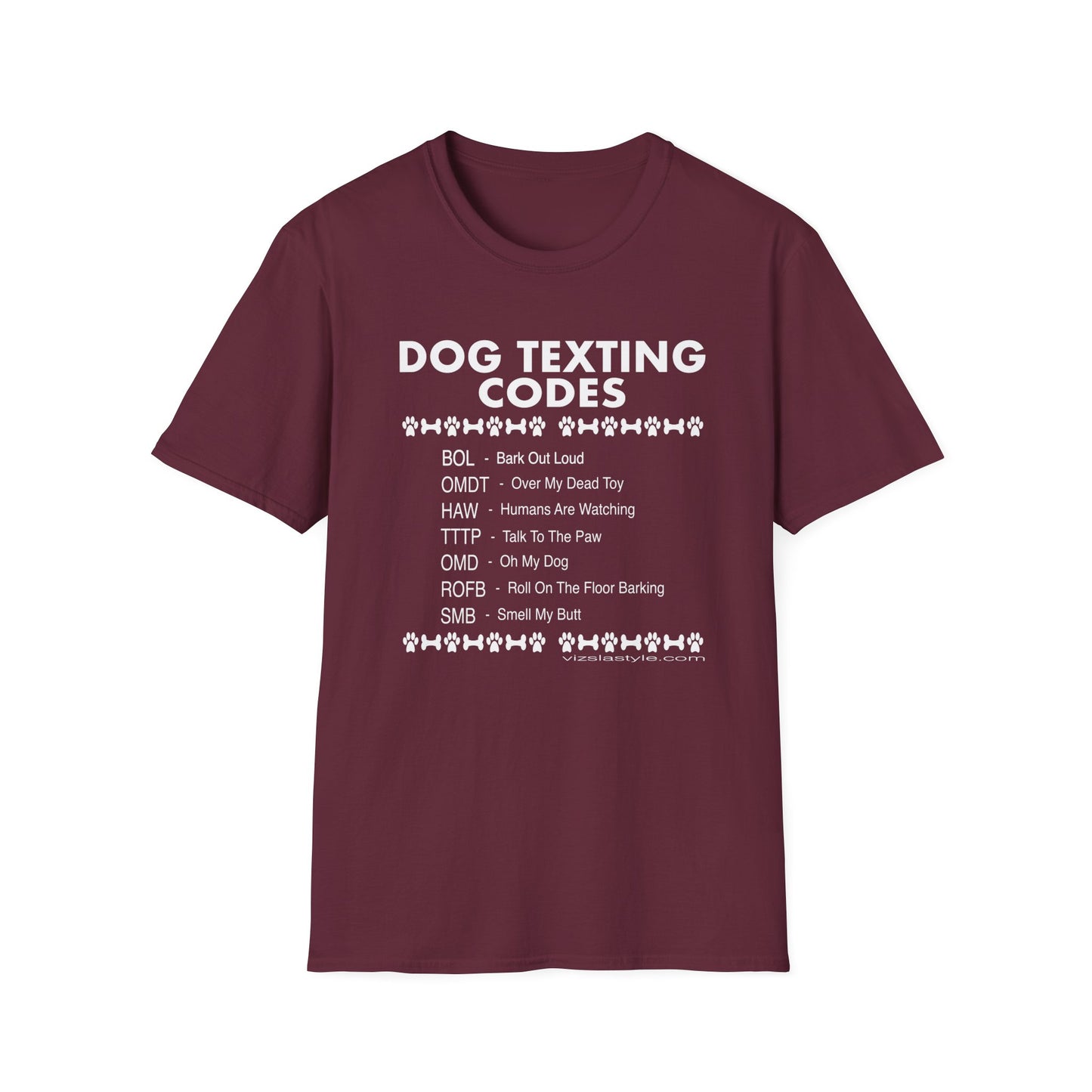 Dog Texting Codes T-Shirt — Funny Dog Lover Tee
