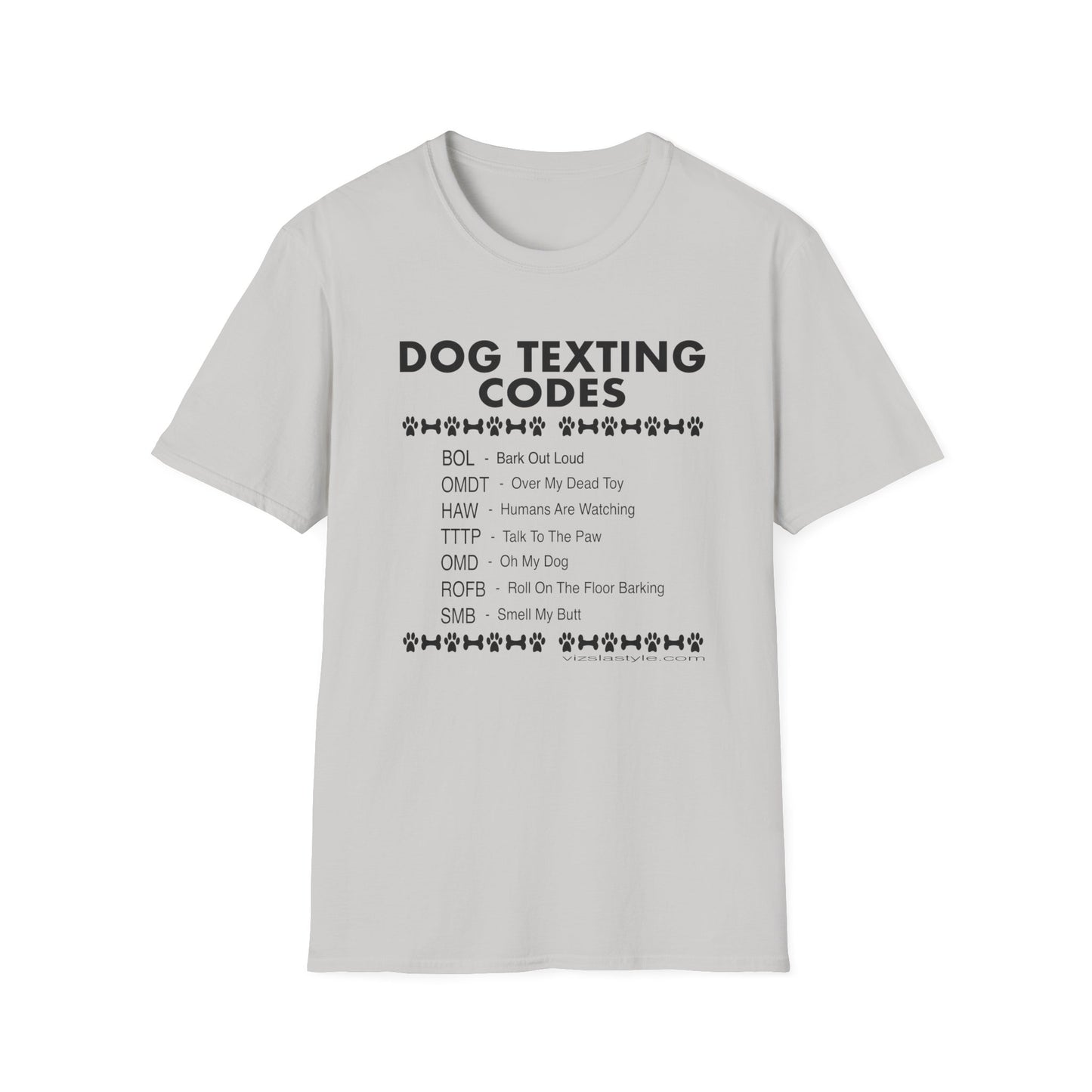 Dog Texting Codes T-Shirt — Funny Dog Lover Tee