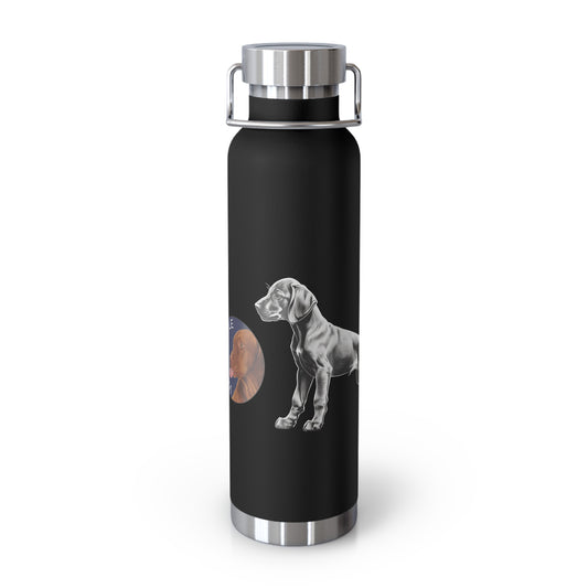 Vizsla Style Puppy w/ Logo - Stylish Copper Insulated Water Bottle