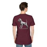 Vizsla Style Puppy w/ Light Text T-Shirt - 2 - Sided