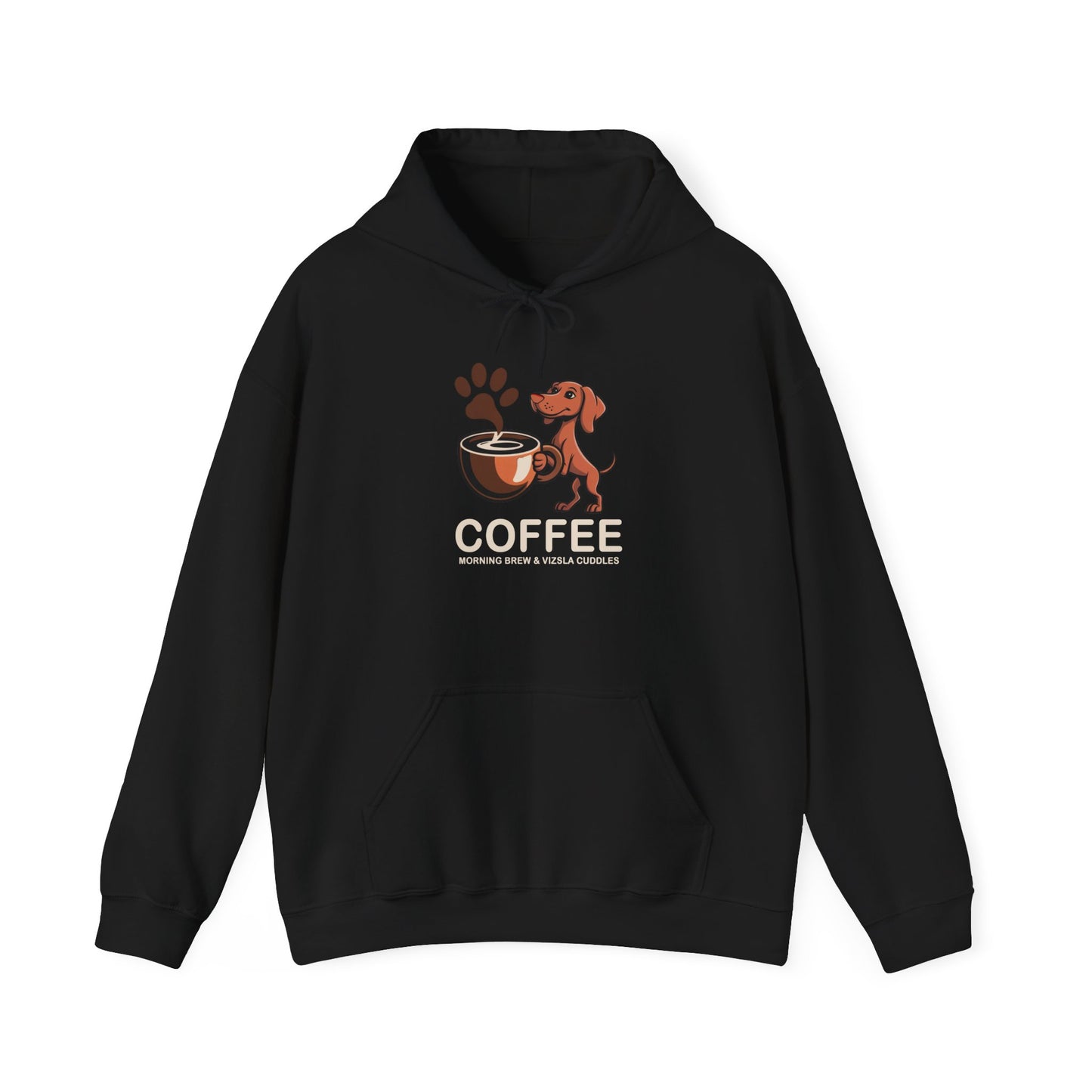 Morning Brew & Vizsla Cuddles Puppy Hoodie Sweatshirt