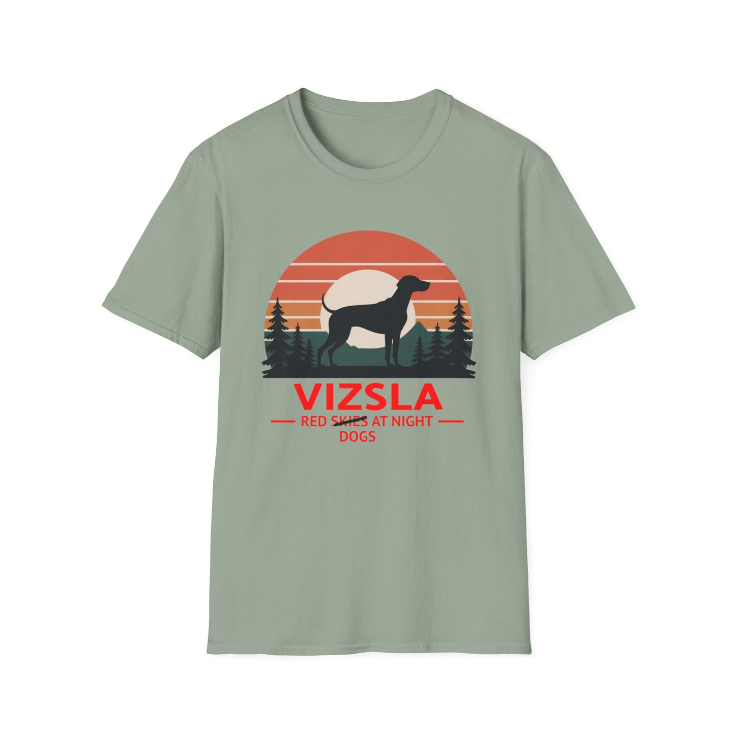 Vizsla 'Red Dogs at Night' T-Shirt