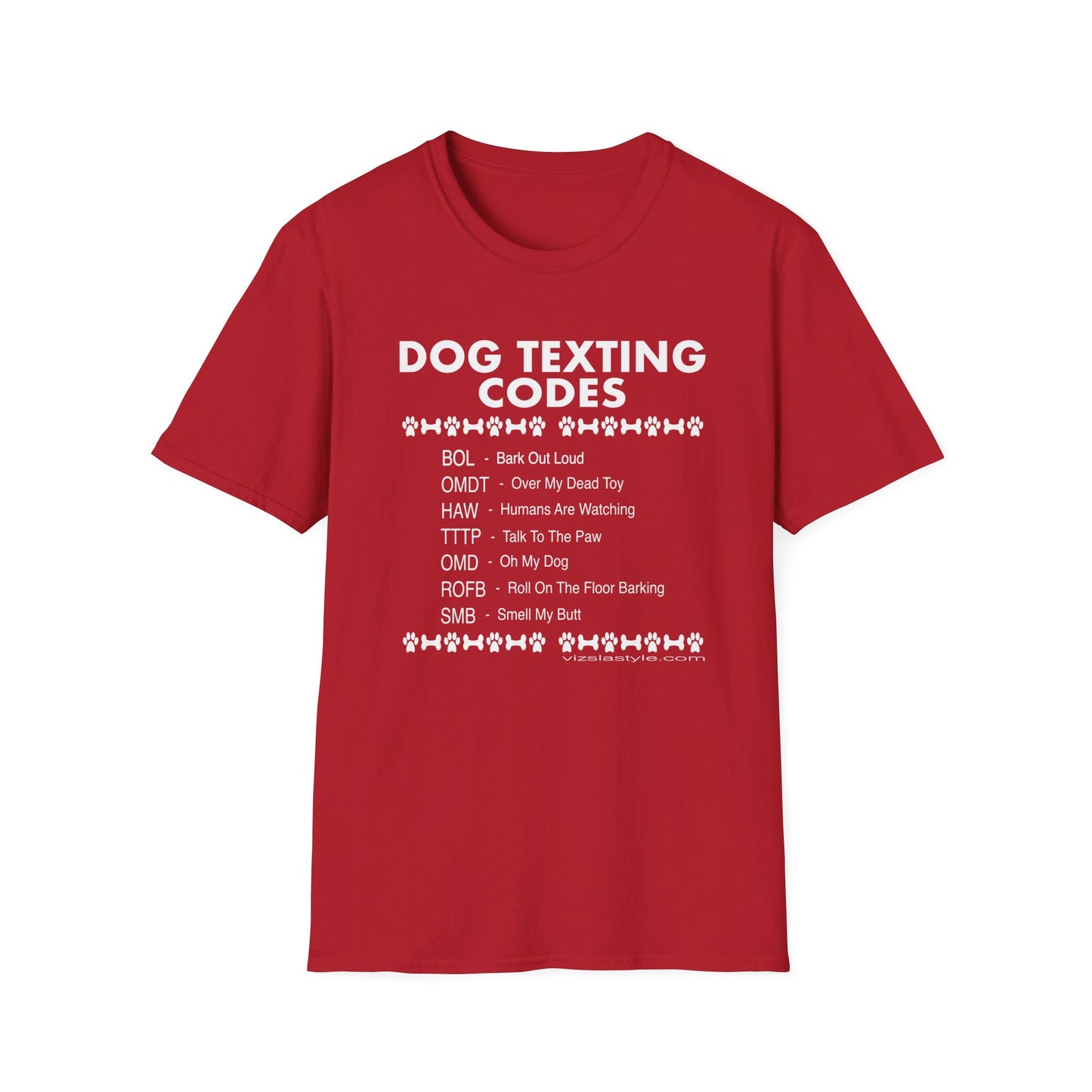 Dog Texting Codes T-Shirt — Funny Dog Lover Tee