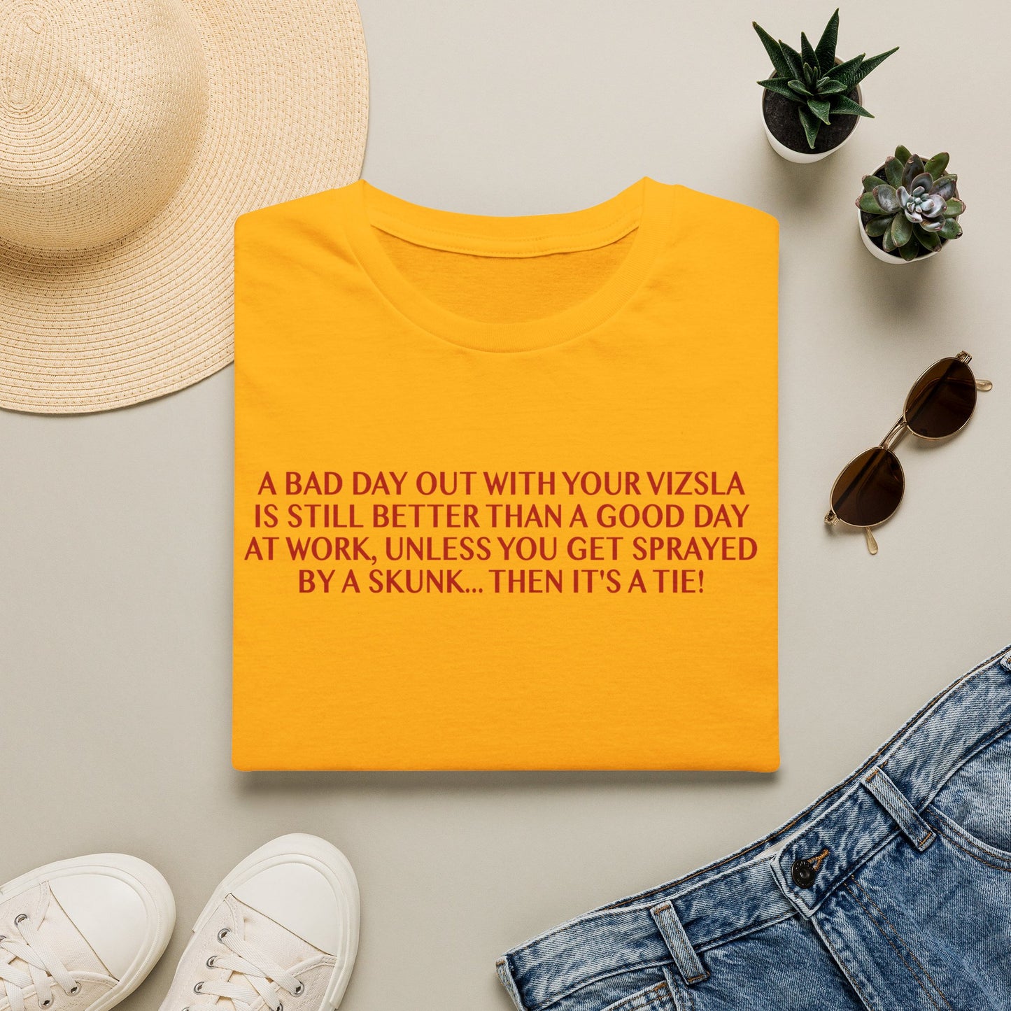 Funny Vizsla T-Shirt - A Bad Day Out Design