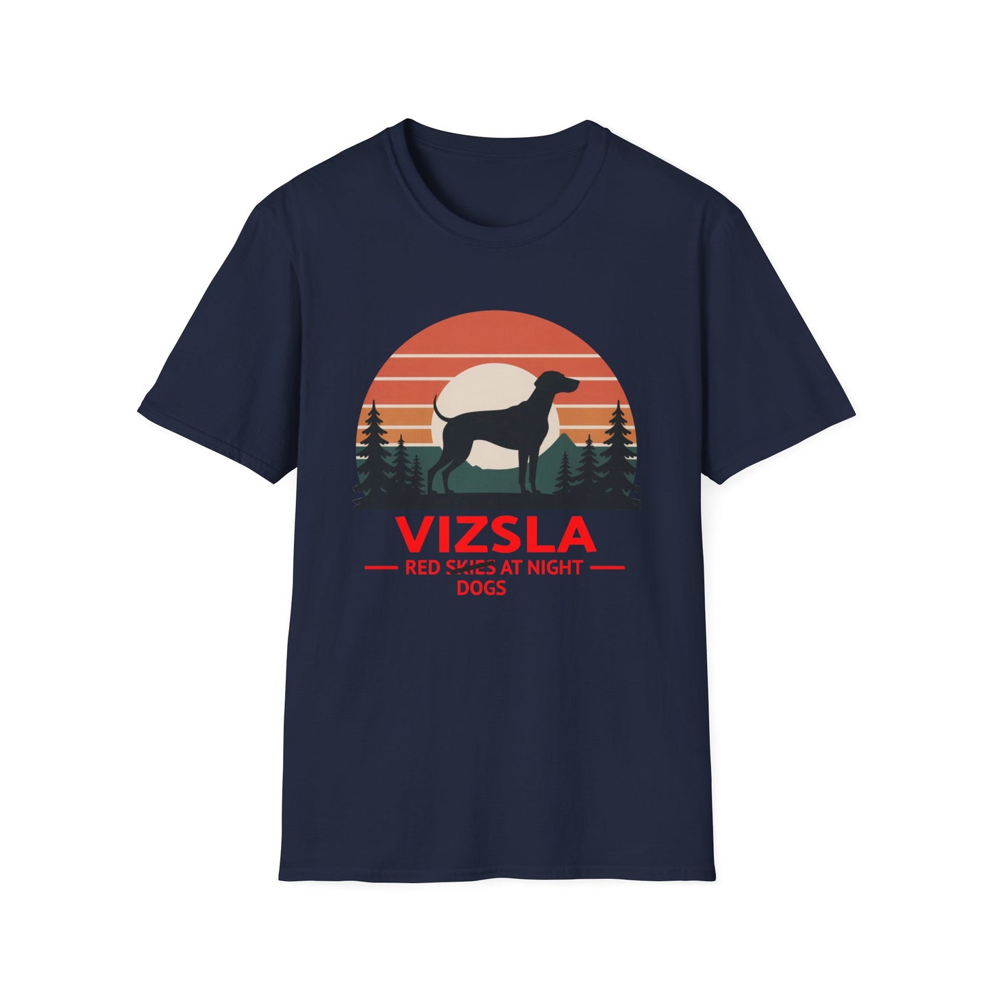 Vizsla 'Red Dogs at Night' T-Shirt