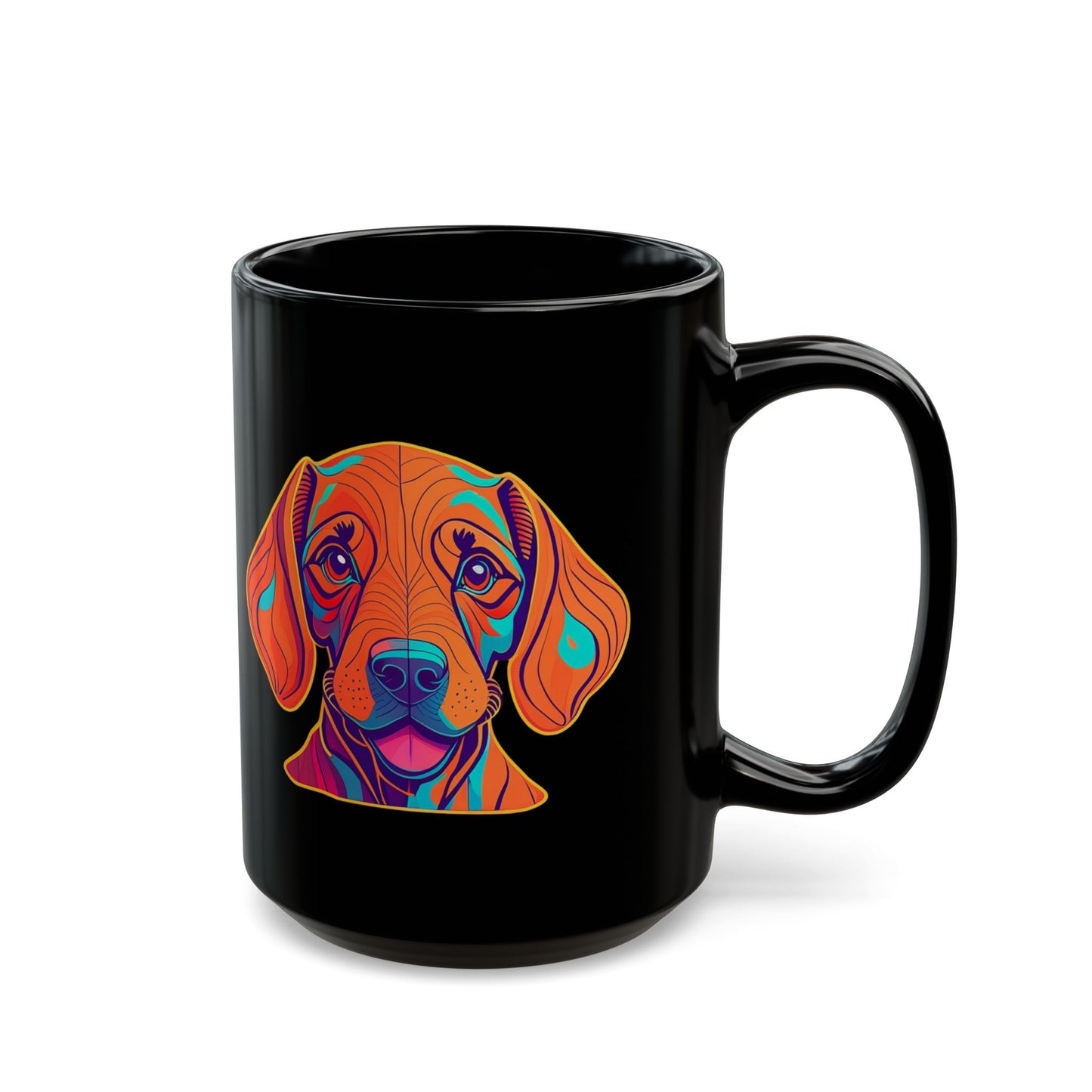 She's Not A What... She's A Vizsla w/ Vizsla Style Puppy - Hungarian Vizsla Black Mug