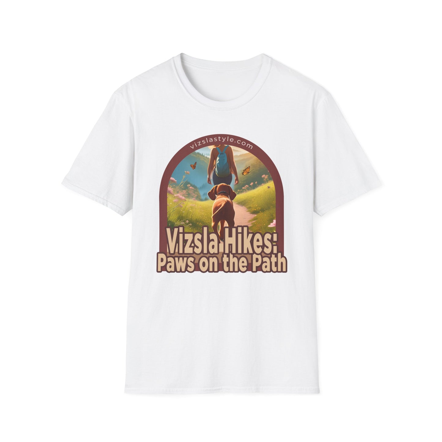 Vizsla Hikes: Paws On The Path w/ Hiker t-shirt