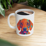 Happy Trails With My Vizsla Puppy / New Vizsla Puppy White Glossy mug