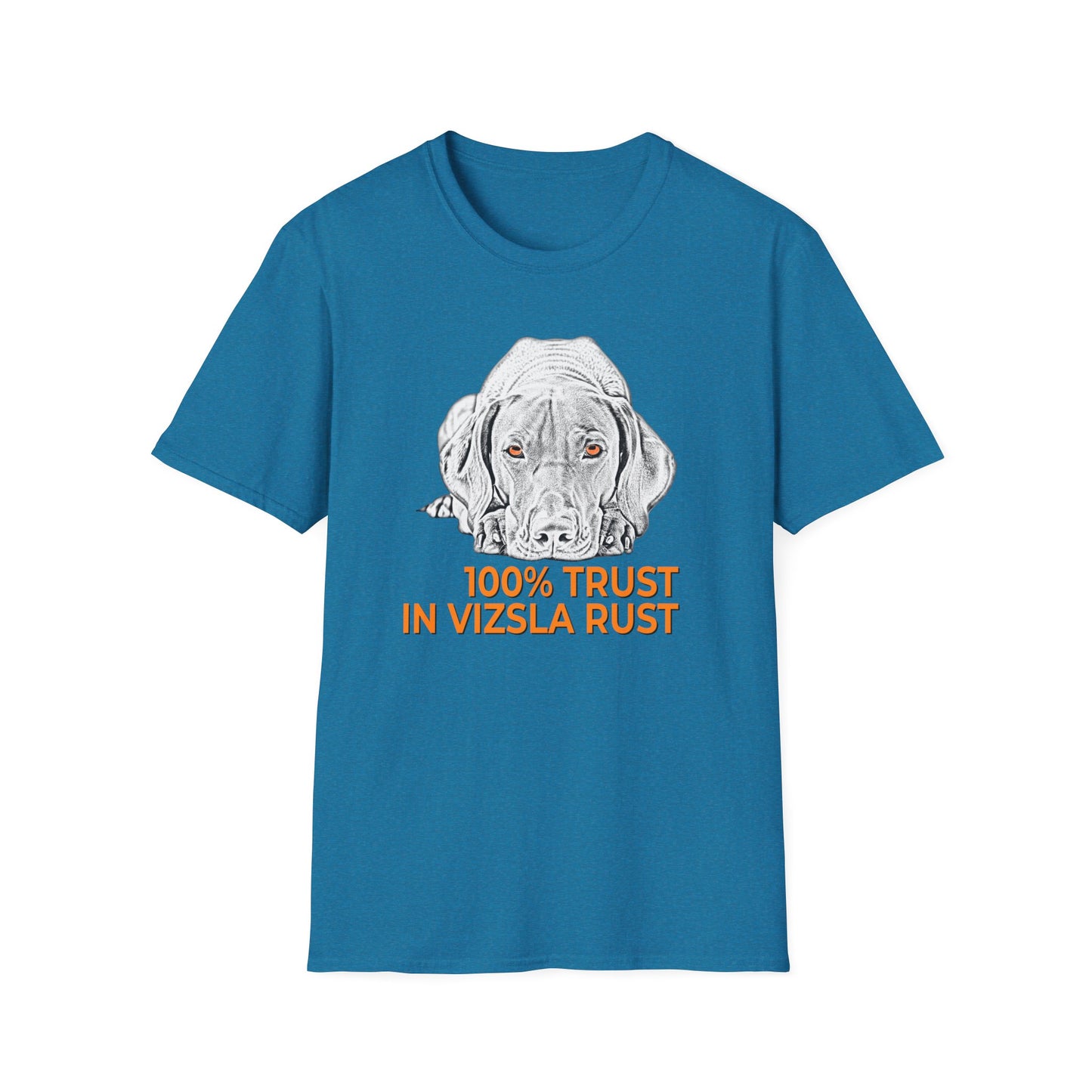 Vizsla Line Art Tee — "100% Trust In Vizsla Rust"