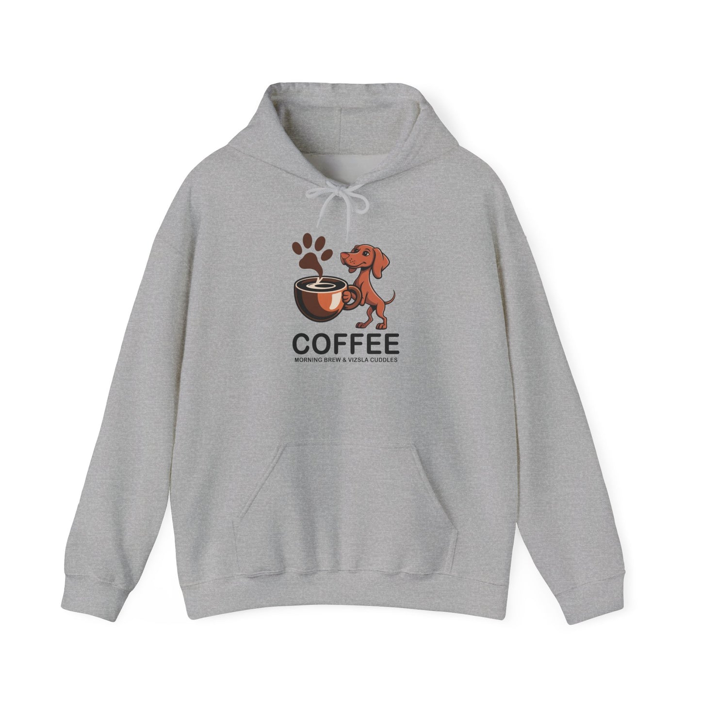 Morning Brew & Vizsla Cuddles Puppy Hoodie Sweatshirt