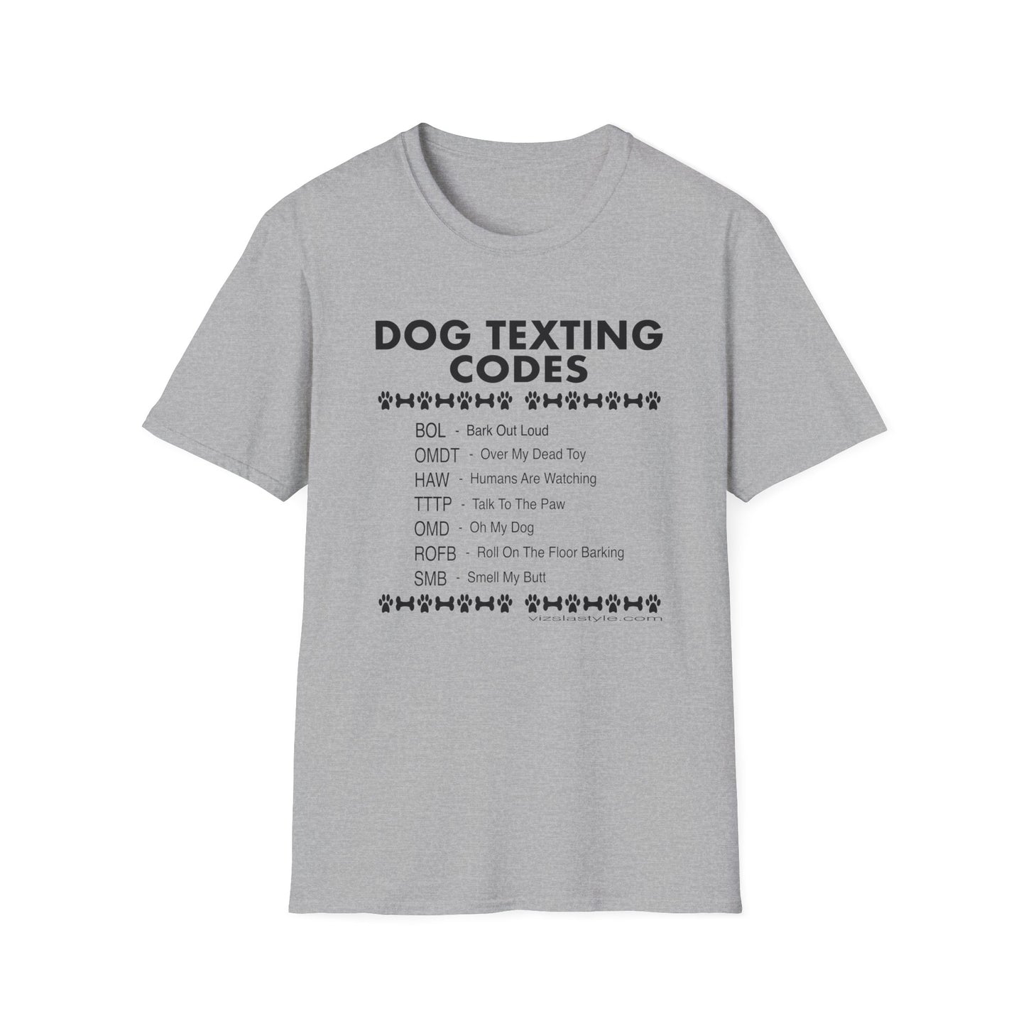 Dog Texting Codes T-Shirt — Funny Dog Lover Tee