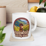 Happy Trails With My Vizsla Dog / New Vizsla Puppy White Glossy mug