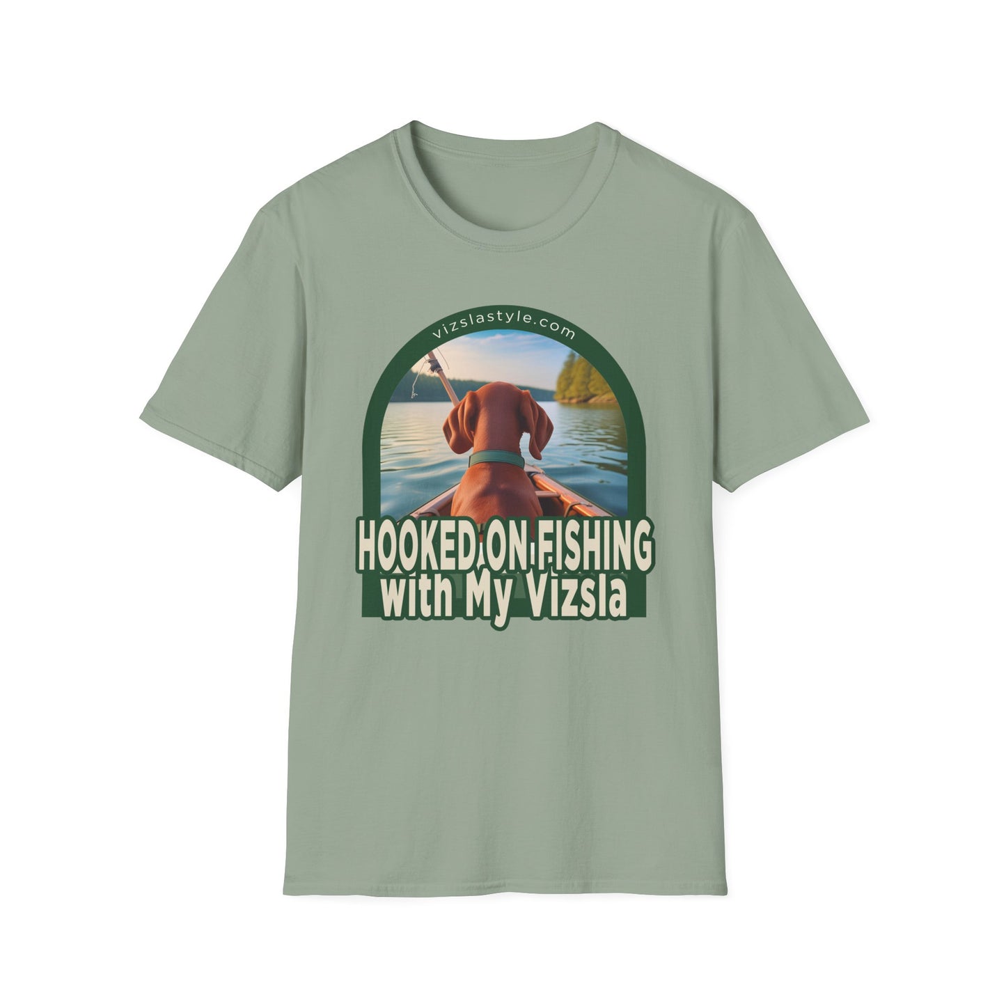 Hooked On Fishing With My Vizsla! t-shirt