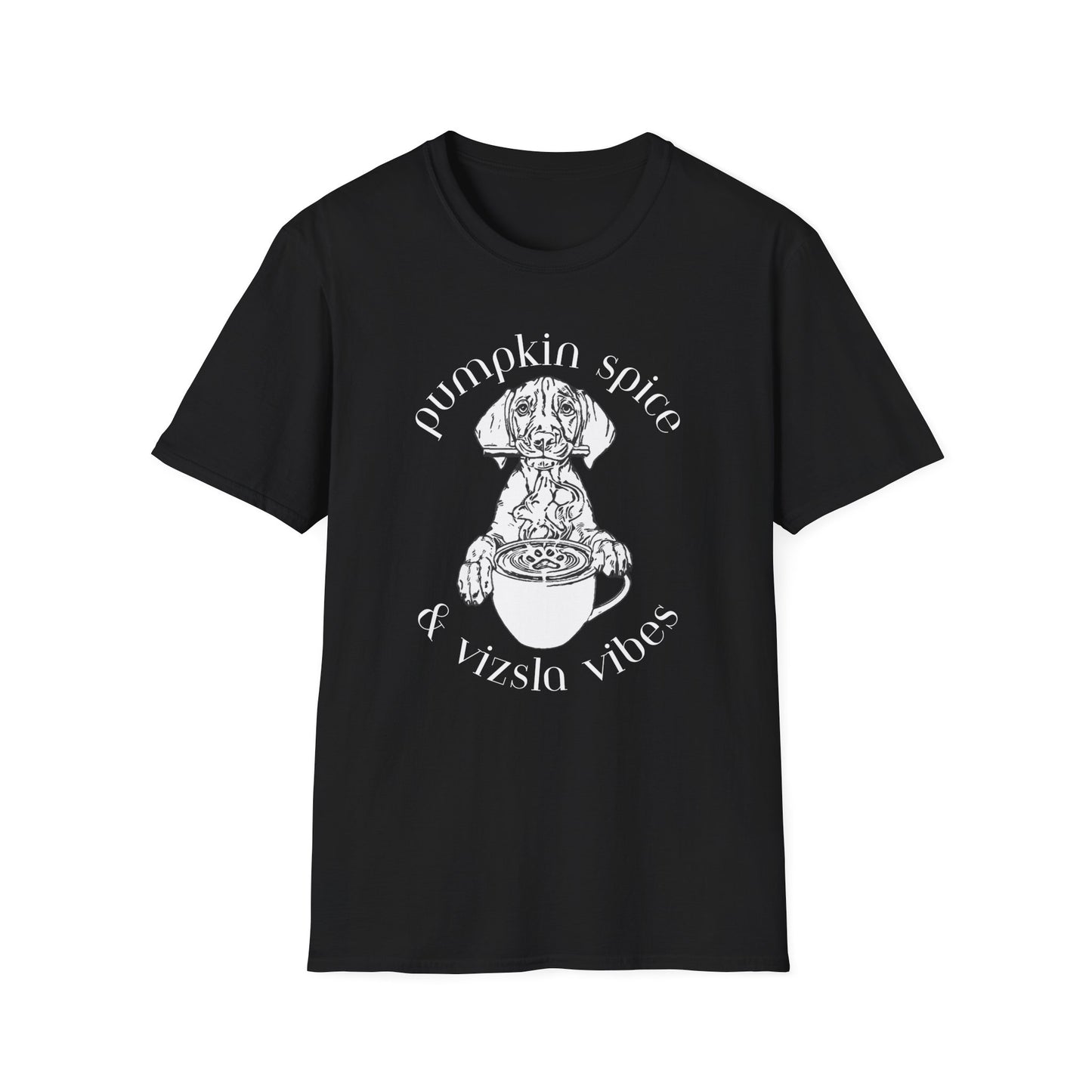 Pumpkin Spice Vizsla Shirt | Fall Dog Lover Tee - Line Art