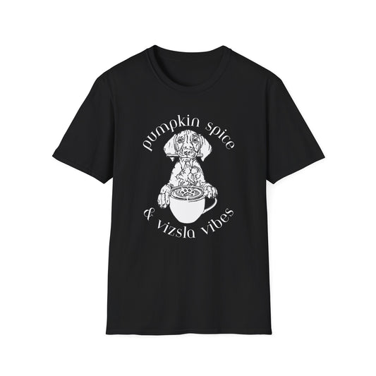 Pumpkin Spice Vizsla Shirt | Fall Dog Lover Tee - Line Art