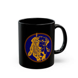 Vizsla Style Puppy in Gold w/ Lake Coeur d'Alene - Hungarian Vizsla Black Mug - Coffee, Tea, Vizsla Mom, Vizsla Dad, Vizsla gift