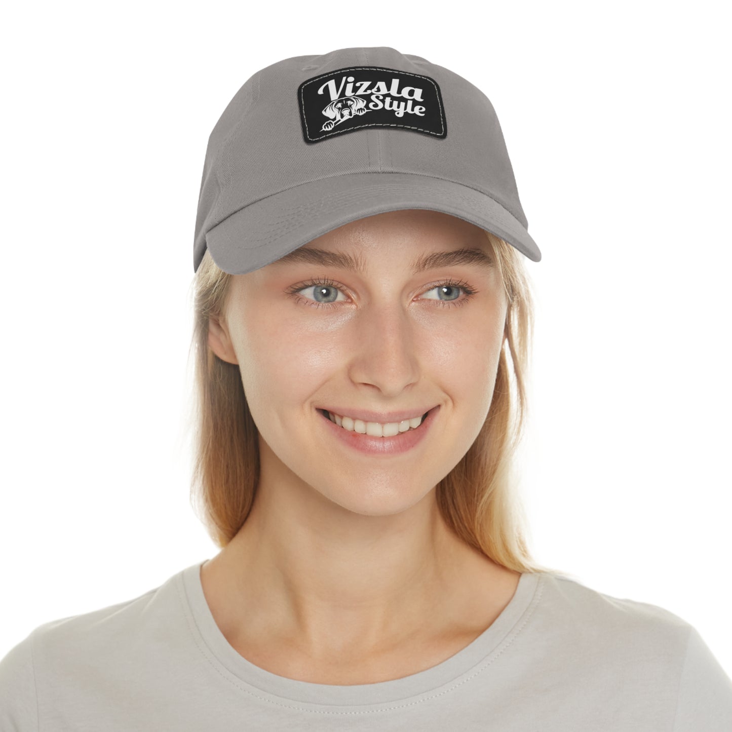 Vizsla Style Leather Patch Dad Hat, Custom Dog Hat, Pet Lover Gift, Outdoor Cap, Adjustable Baseball Hat, Unique Father's Day Gift, Mom Hat