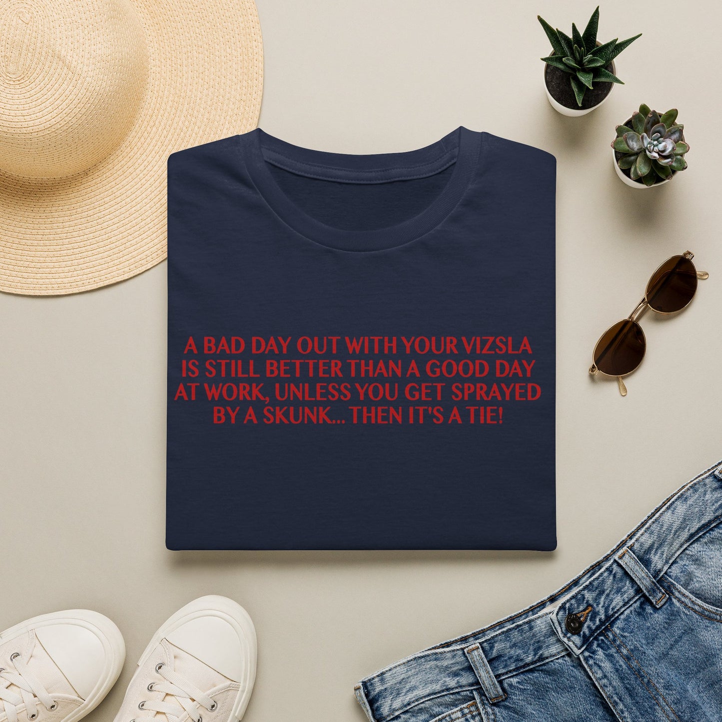 Funny Vizsla T-Shirt - A Bad Day Out Design