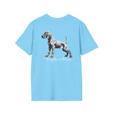 Vizsla Style - Vizsla Mom & Puppy w/ Light Text T-Shirt