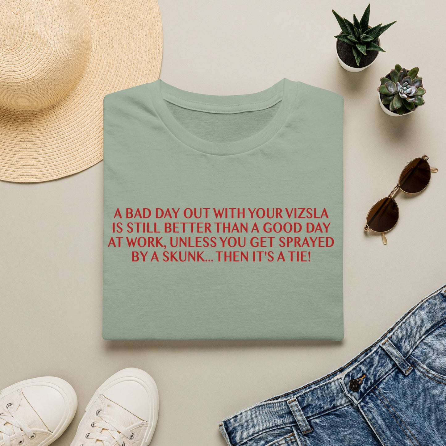 Funny Vizsla T-Shirt - A Bad Day Out Design