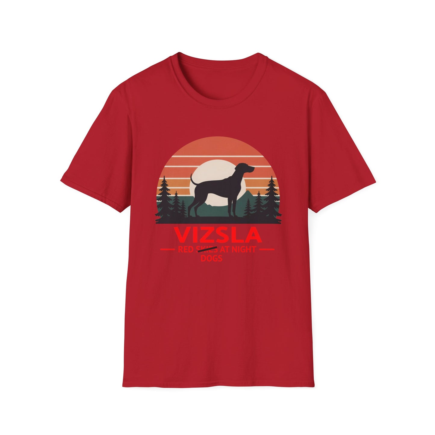 Vizsla 'Red Dogs at Night' T-Shirt