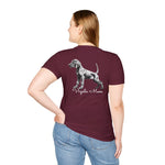 Vizsla Style - Vizsla Mom & Puppy w/ Light Text T-Shirt