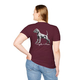 Vizsla Style - Vizsla Mom & Puppy w/ Light Text T-Shirt