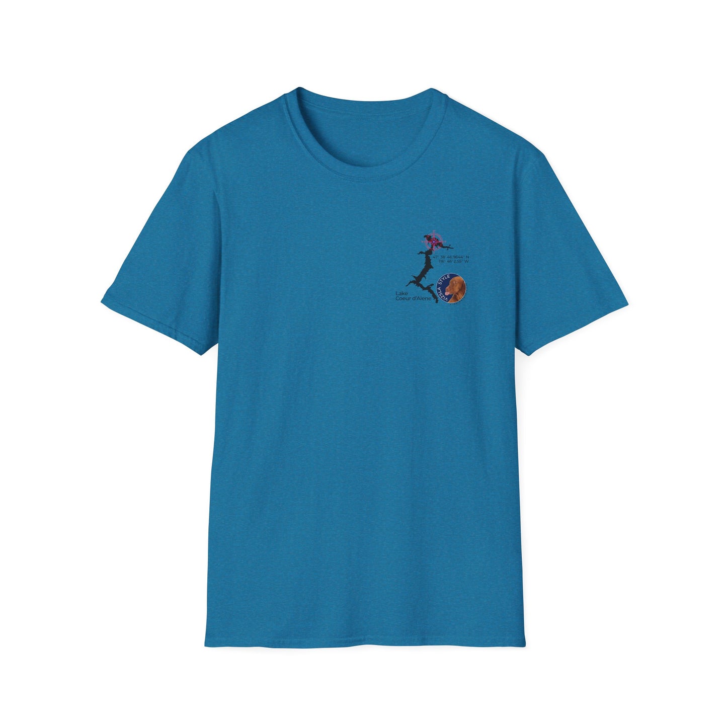Lake CDA - Vizsla Style All Around Sports T-shirt (Dk Text)