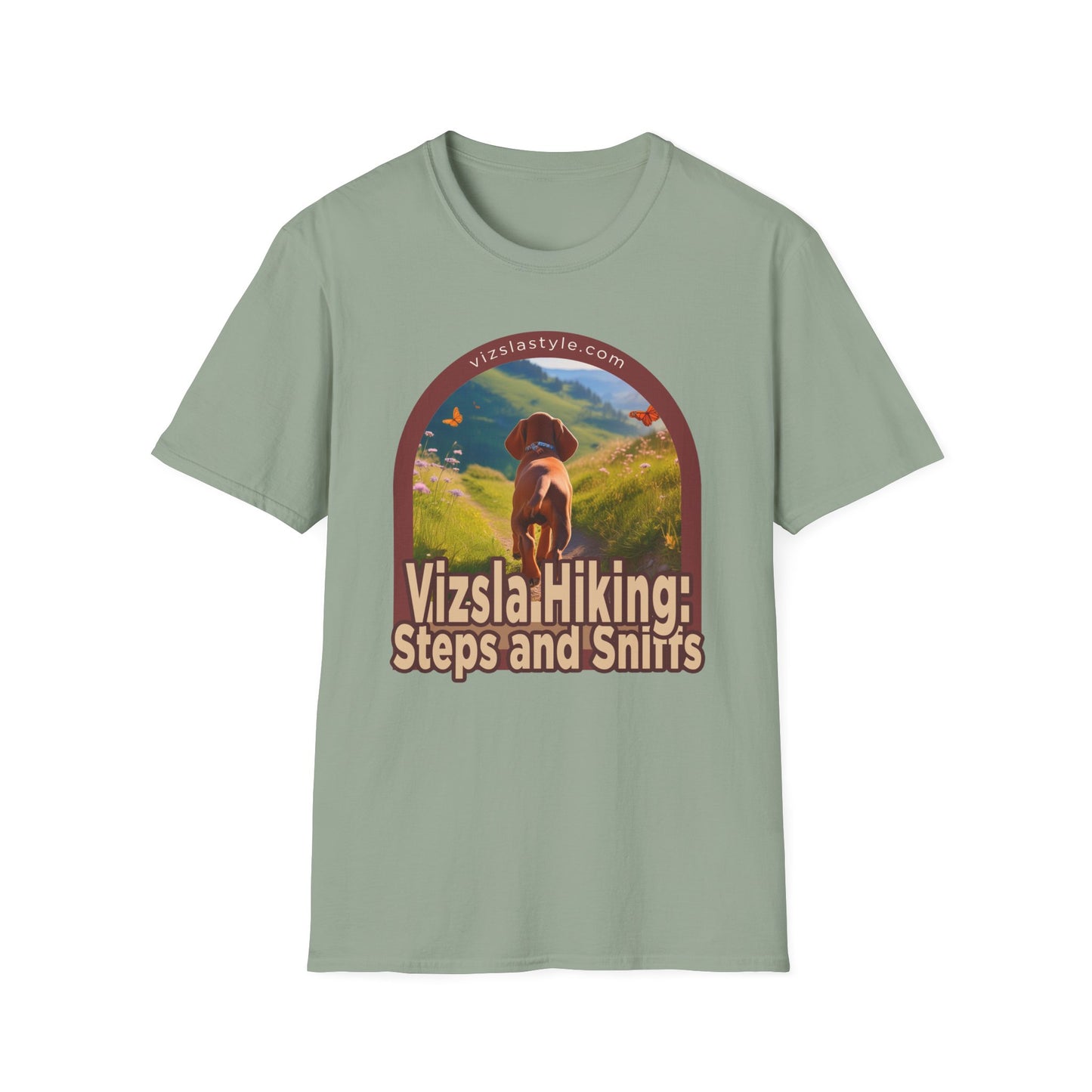 Vizsla Hiking: Steps And Sniffs Dog t-shirt