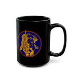 Vizsla Style Puppy in Gold w/ Lake Coeur d'Alene - Hungarian Vizsla Black Mug - Coffee, Tea, Vizsla Mom, Vizsla Dad, Vizsla gift
