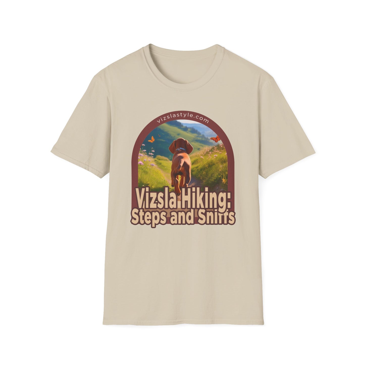 Vizsla Hiking: Steps And Sniffs Dog t-shirt