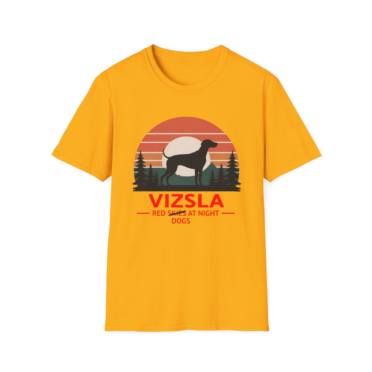 Vizsla 'Red Dogs at Night' T-Shirt