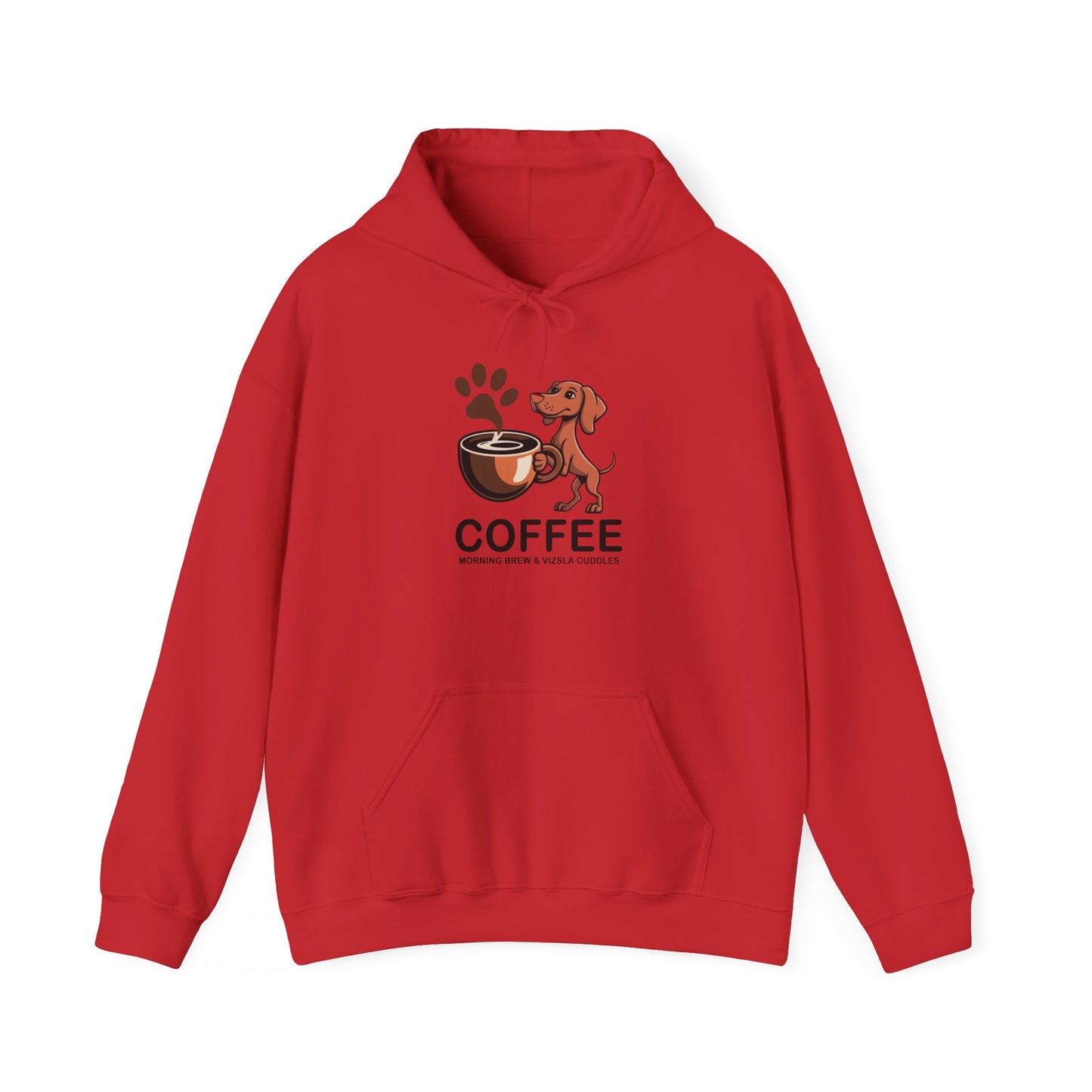 Morning Brew & Vizsla Cuddles Puppy Hoodie Sweatshirt