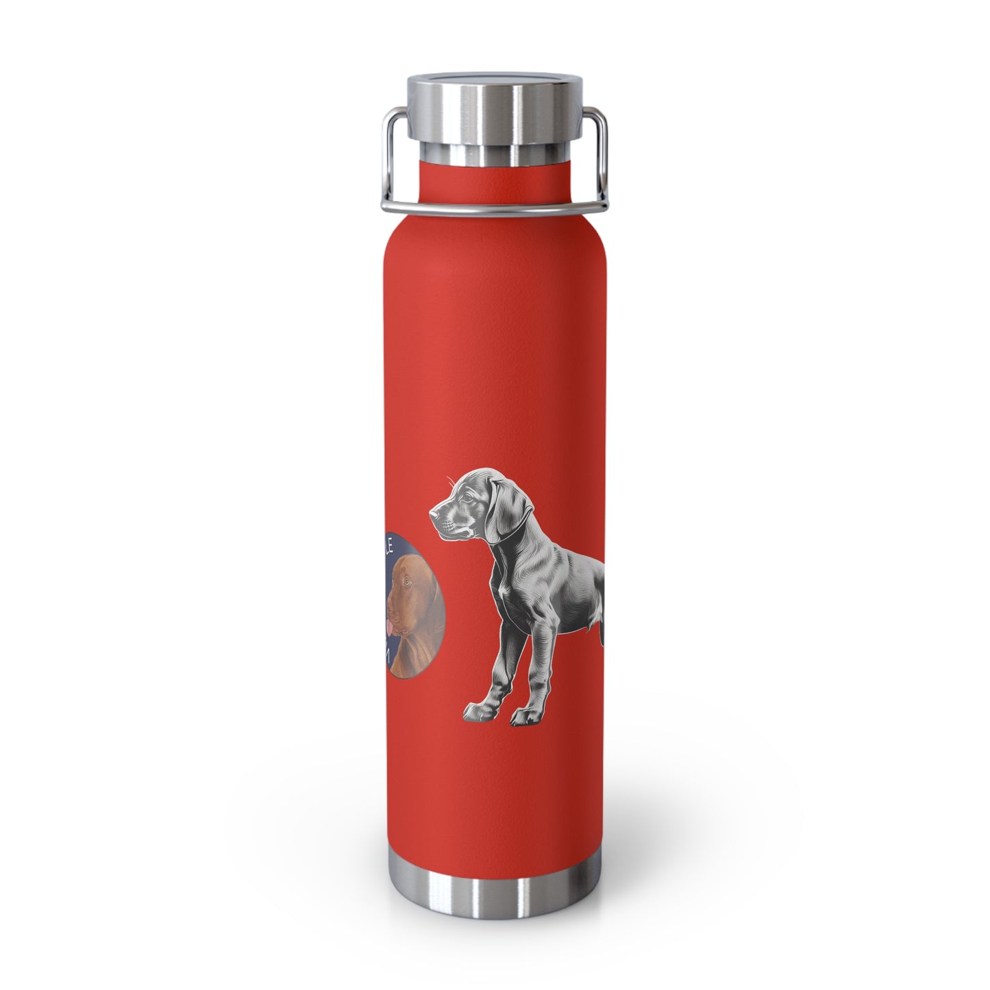 Vizsla Style Puppy w/ Logo - Stylish Copper Insulated Water Bottle