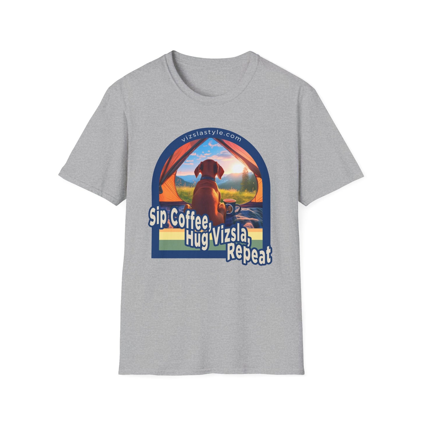 Sip Coffee, Hug Vizsla, Repeat! t-shirt