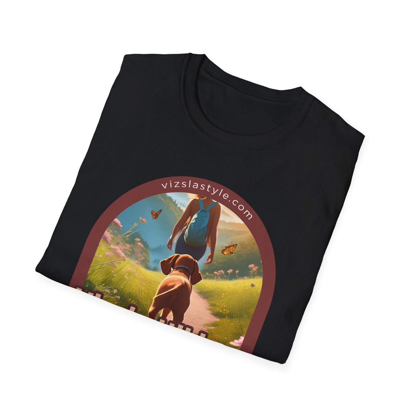 Vizsla Hiking: Steps And Sniffs w/ Hiker t-shirt