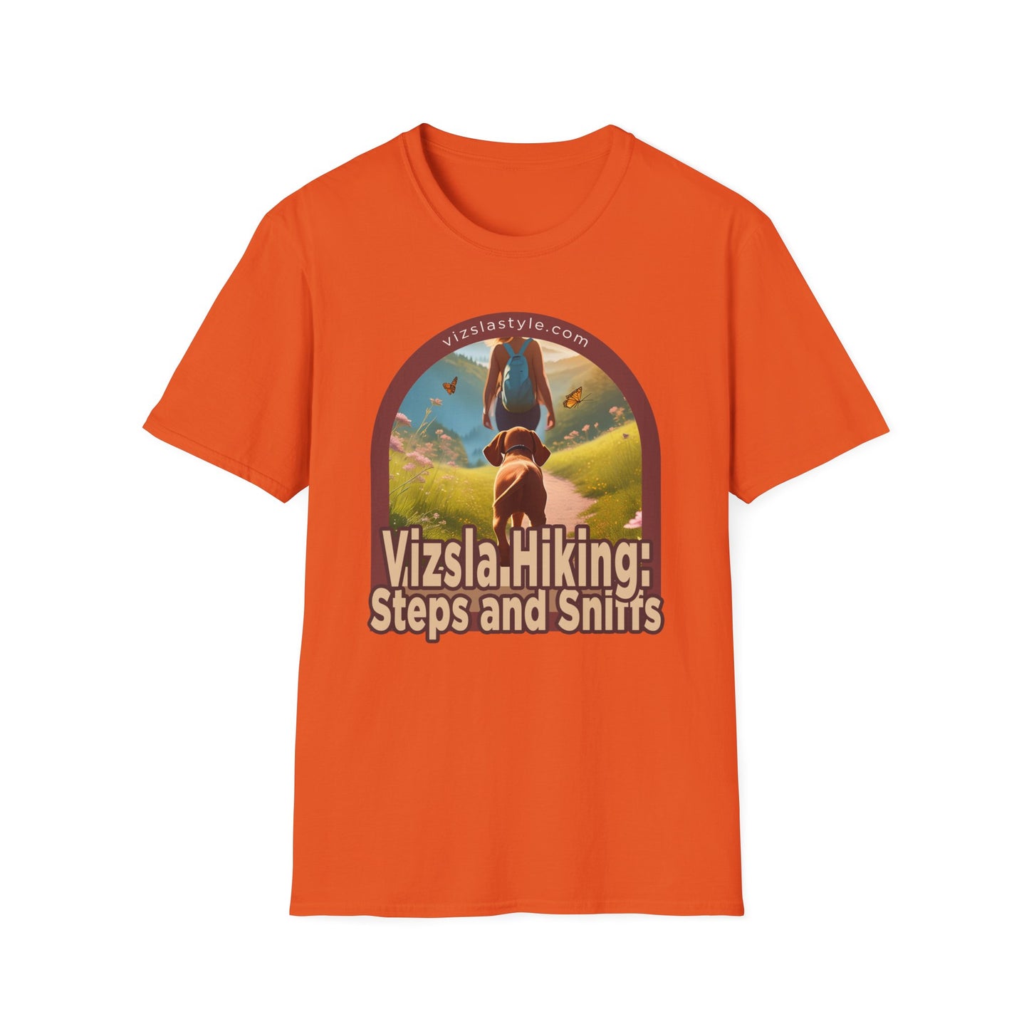 Vizsla Hiking: Steps And Sniffs w/ Hiker t-shirt