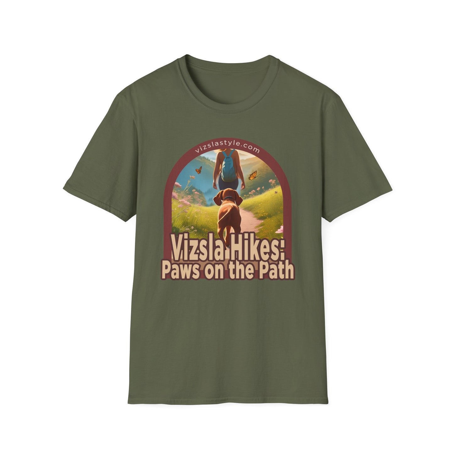 Vizsla Hikes: Paws On The Path w/ Hiker t-shirt