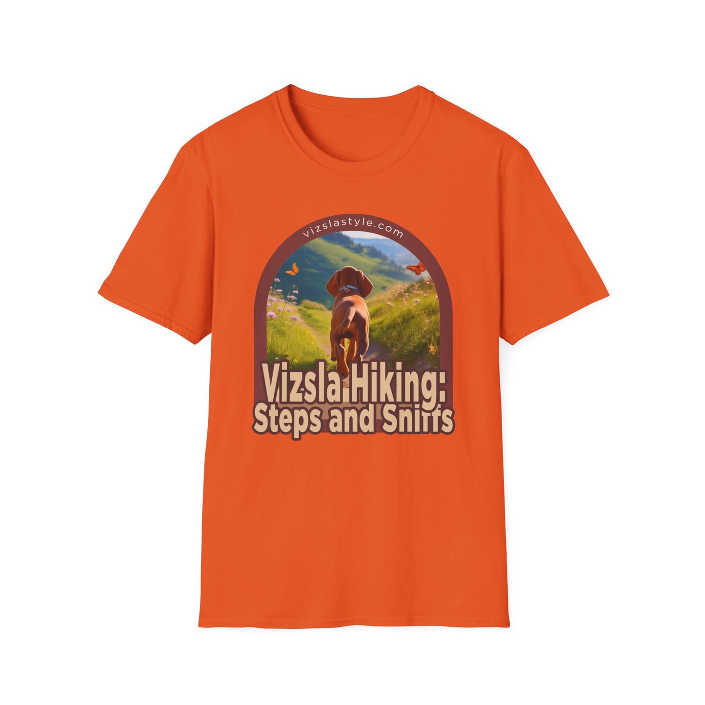 Vizsla Hiking: Steps And Sniffs Dog t-shirt