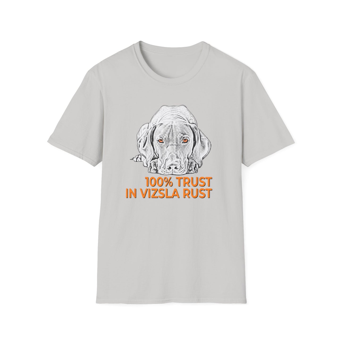 Vizsla Line Art Tee — "100% Trust In Vizsla Rust"