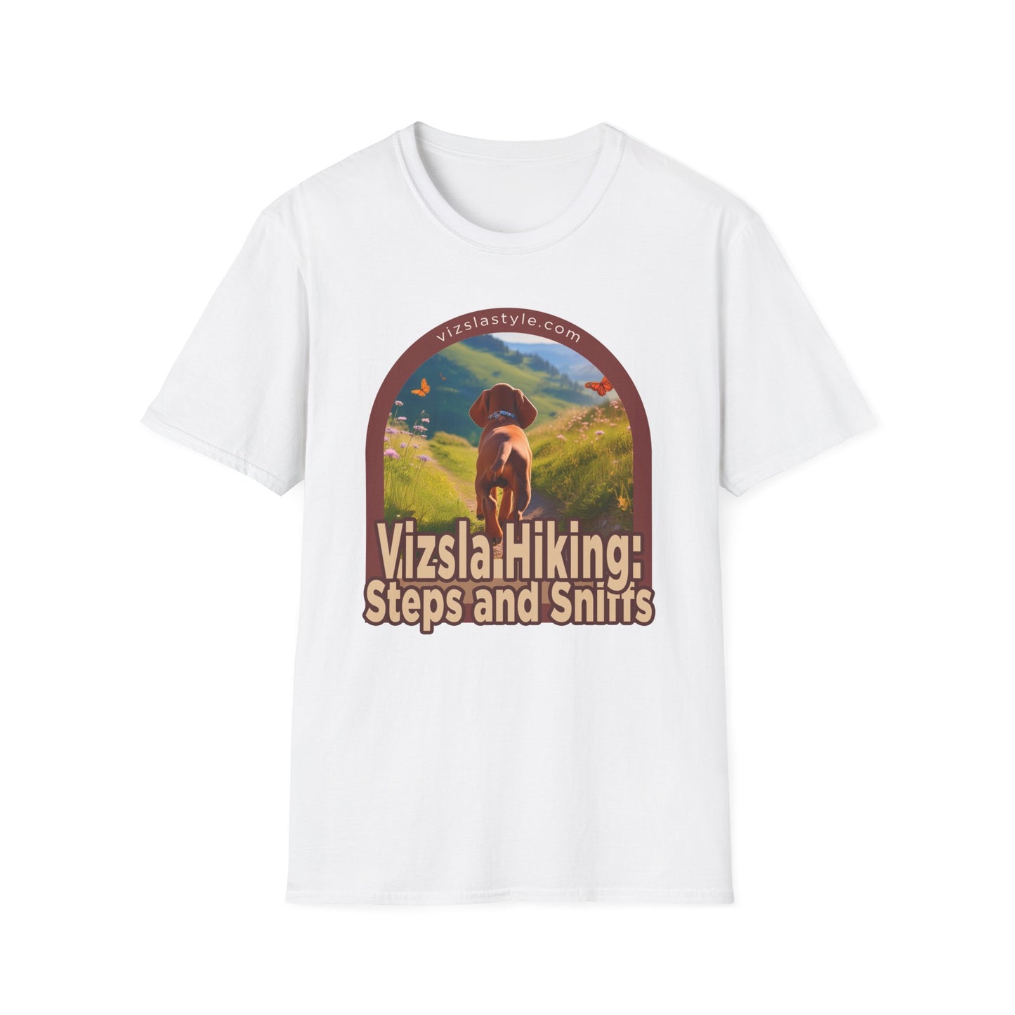Vizsla Hiking: Steps And Sniffs Dog t-shirt