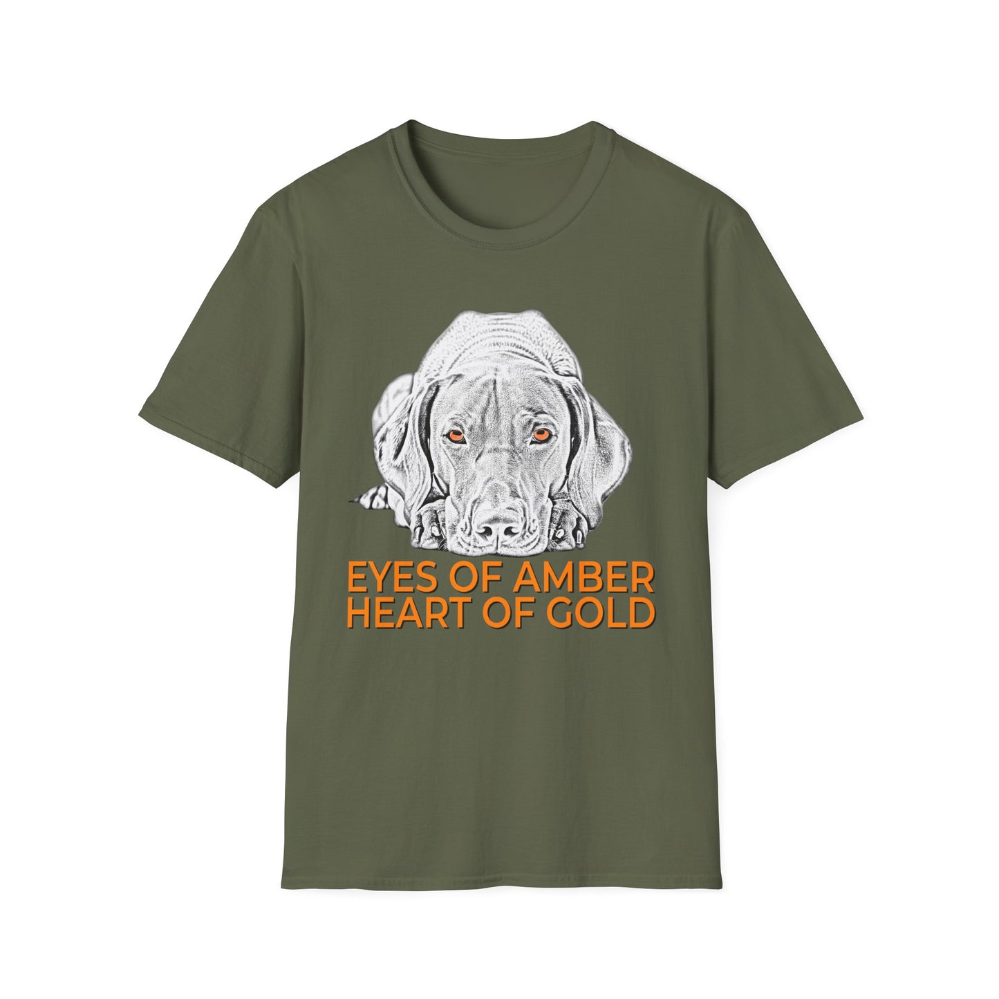 Vizsla T-Shirt — "Eyes of Amber, Heart of Gold" Dog Lover Tee